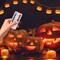 4 Pack Halloween LED Pumpkin Lights Battery Operated Halloween Decoration Lights with 2 Light Modes 4 Timer Setting Remorte Control for Party Pumpkin Decor